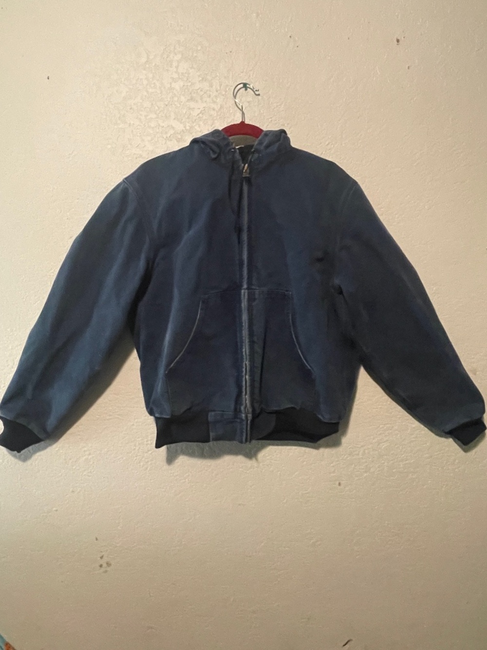 VINTAGE CARHARTT DUCK LINED  HOODED ACTIVE JACKET SZ L